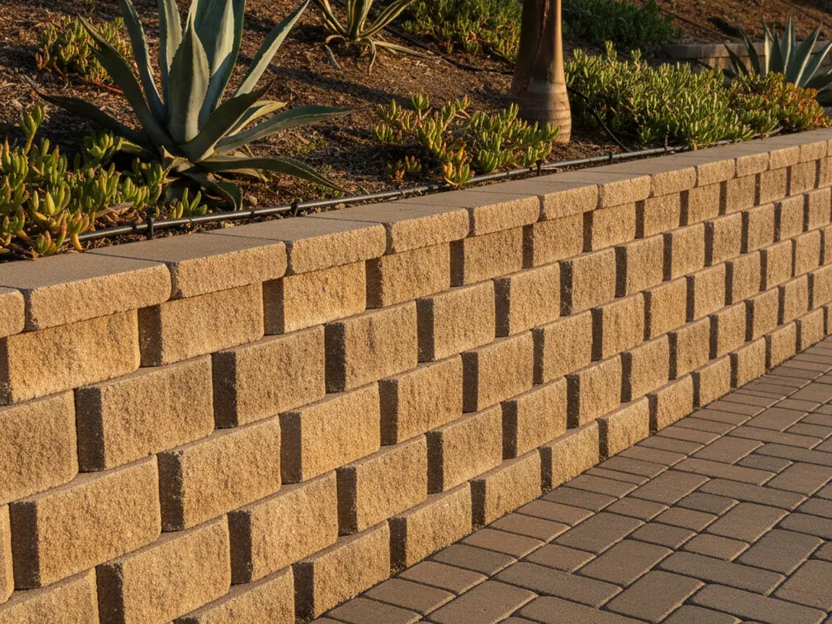 Hardscape detail work by a licensed landscaper in Scripps Ranch, CA